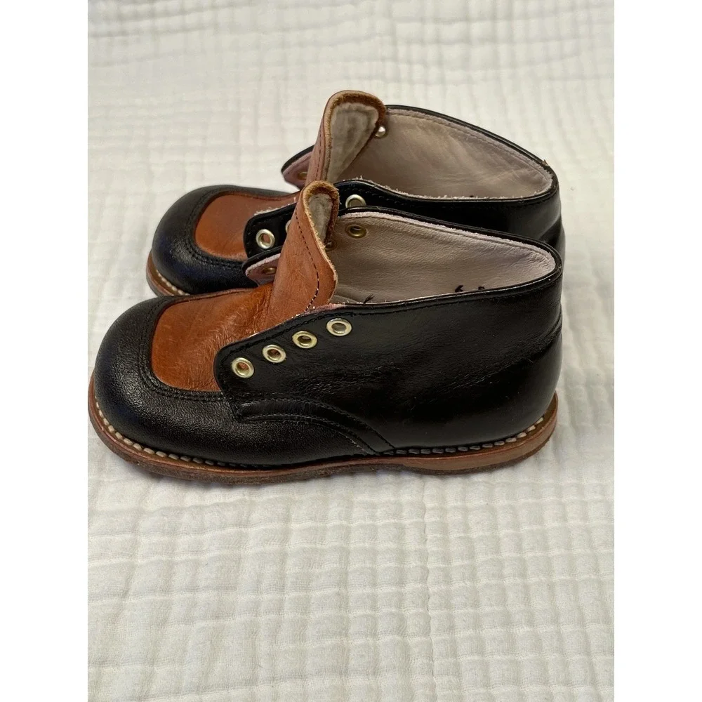 Vintage Little Shavers Foot Traits Toddler Shoes Size 6 Leather Made USA